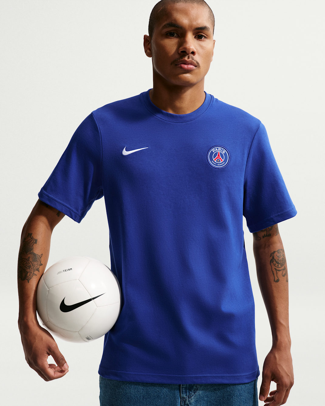 Paris Saint-Germain Primary Nike Dri-FIT fotball-T-skjorte til herre - Old Royal/Hvit