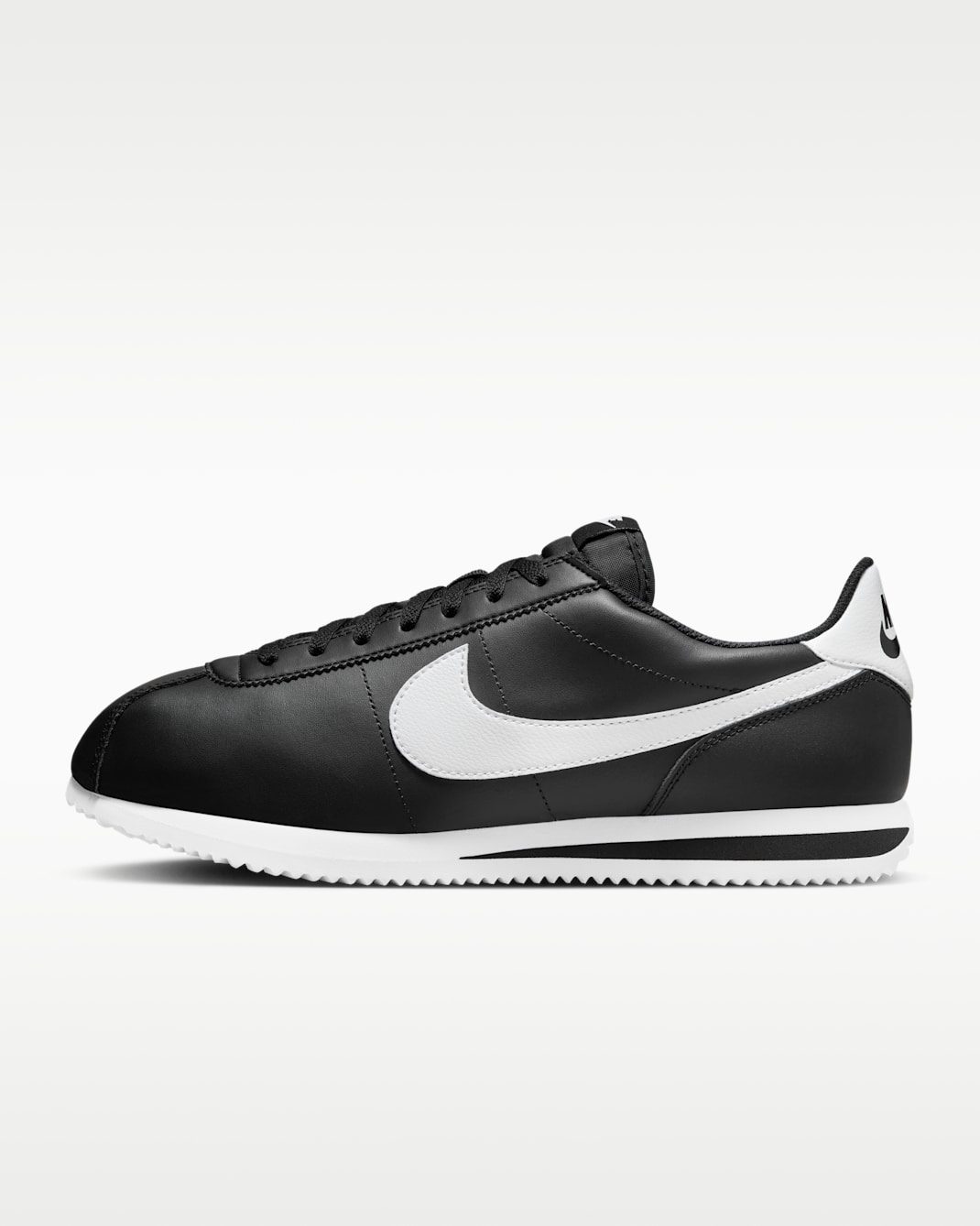 Nike Cortez Leather Men's Shoes - Black/White
