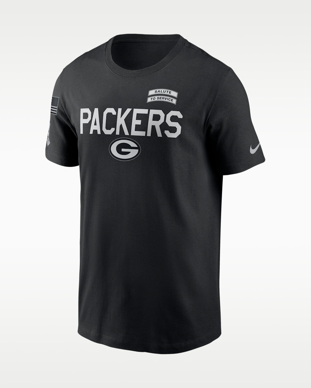 Green Bay Packers Salute to Service Sideline Men's Nike Dri-FIT NFL T-Shirt - Black