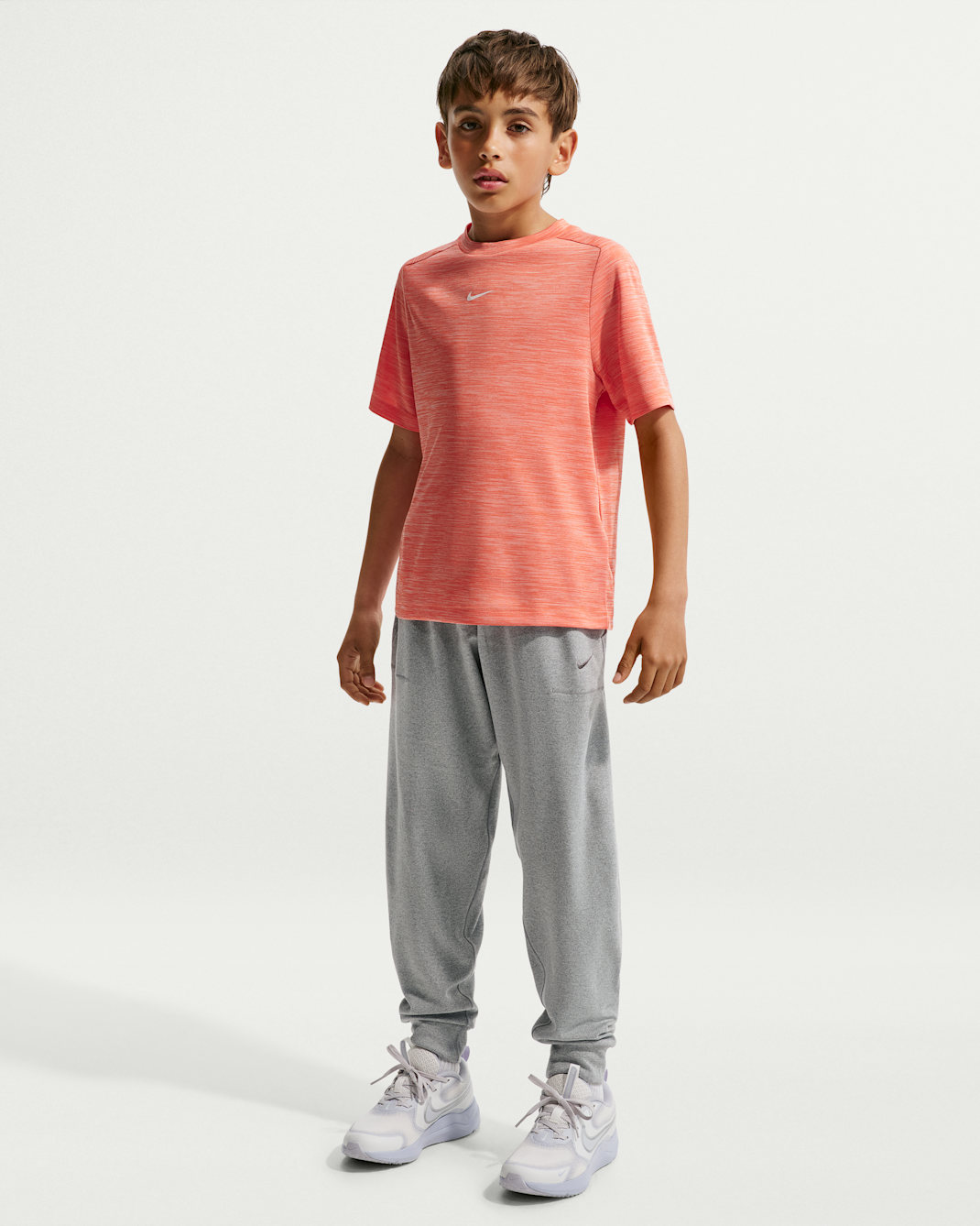 Nike Primary Nano Big Kids' (Boys') Dri-FIT UV Nano Joggers - Smoke Grey/Light Smoke Grey/Heather/Smoke Grey