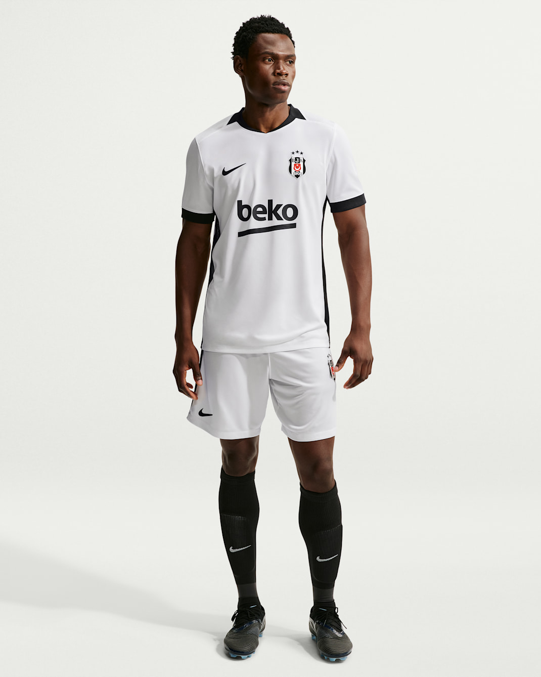 Beşiktaş J.K. Shorts in maglia Nike Football – Uomo - Bianco/Nero/Nero