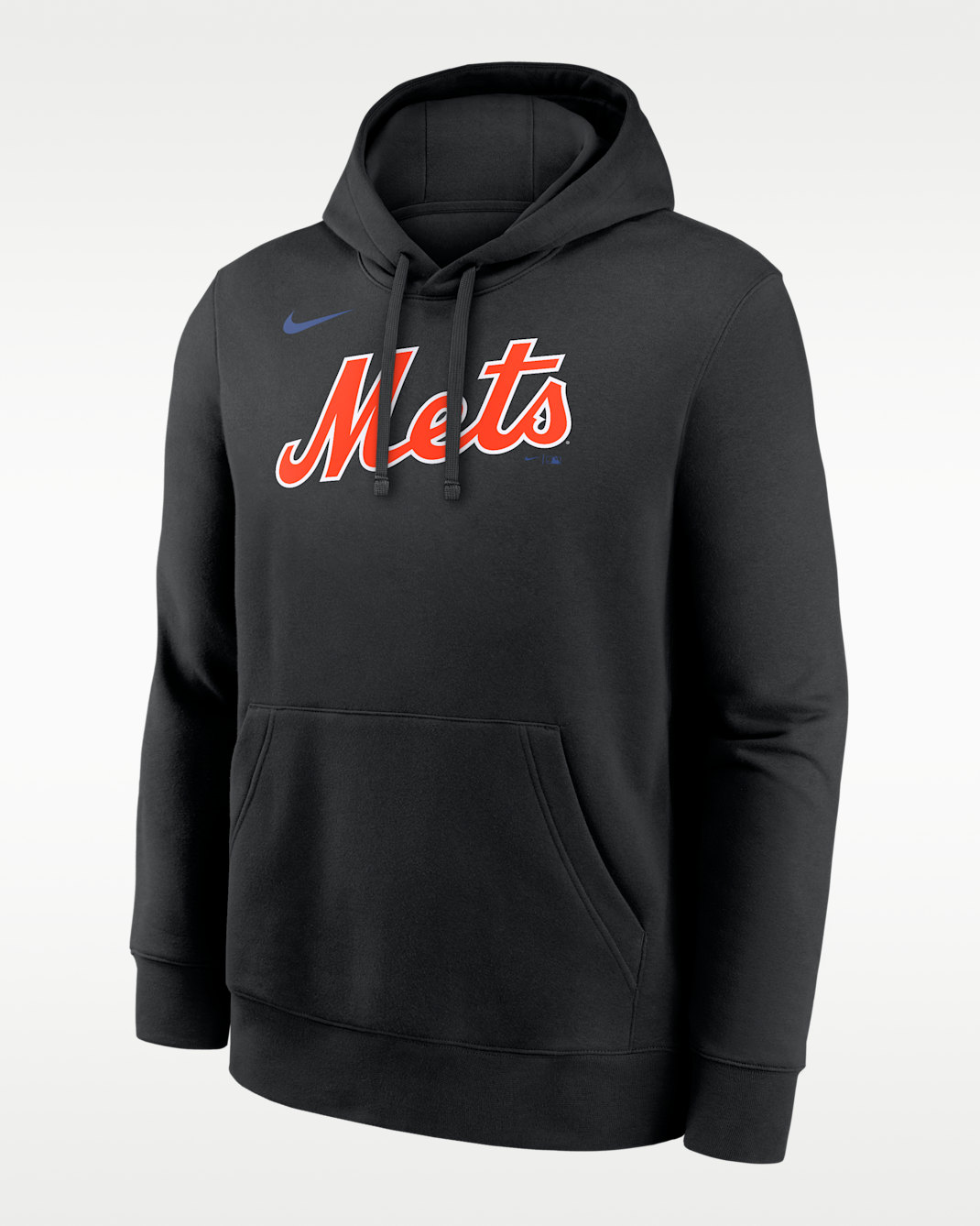 New York Mets Club Men's Nike MLB Pullover Hoodie - Black