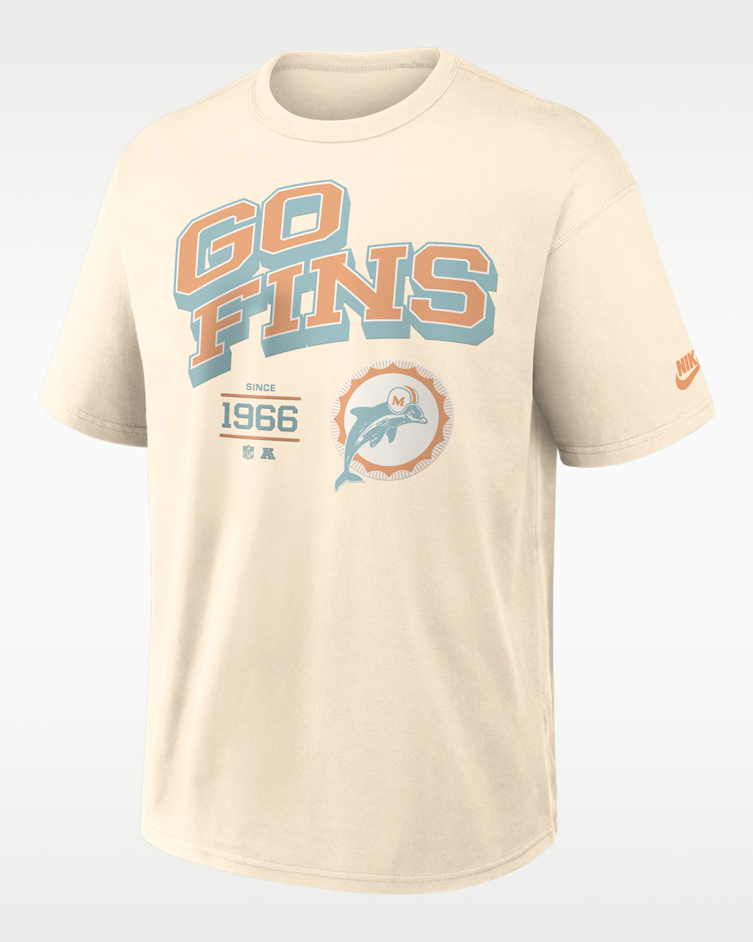 Miami Dolphins Max90 Men's Nike NFL T-Shirt - Natural