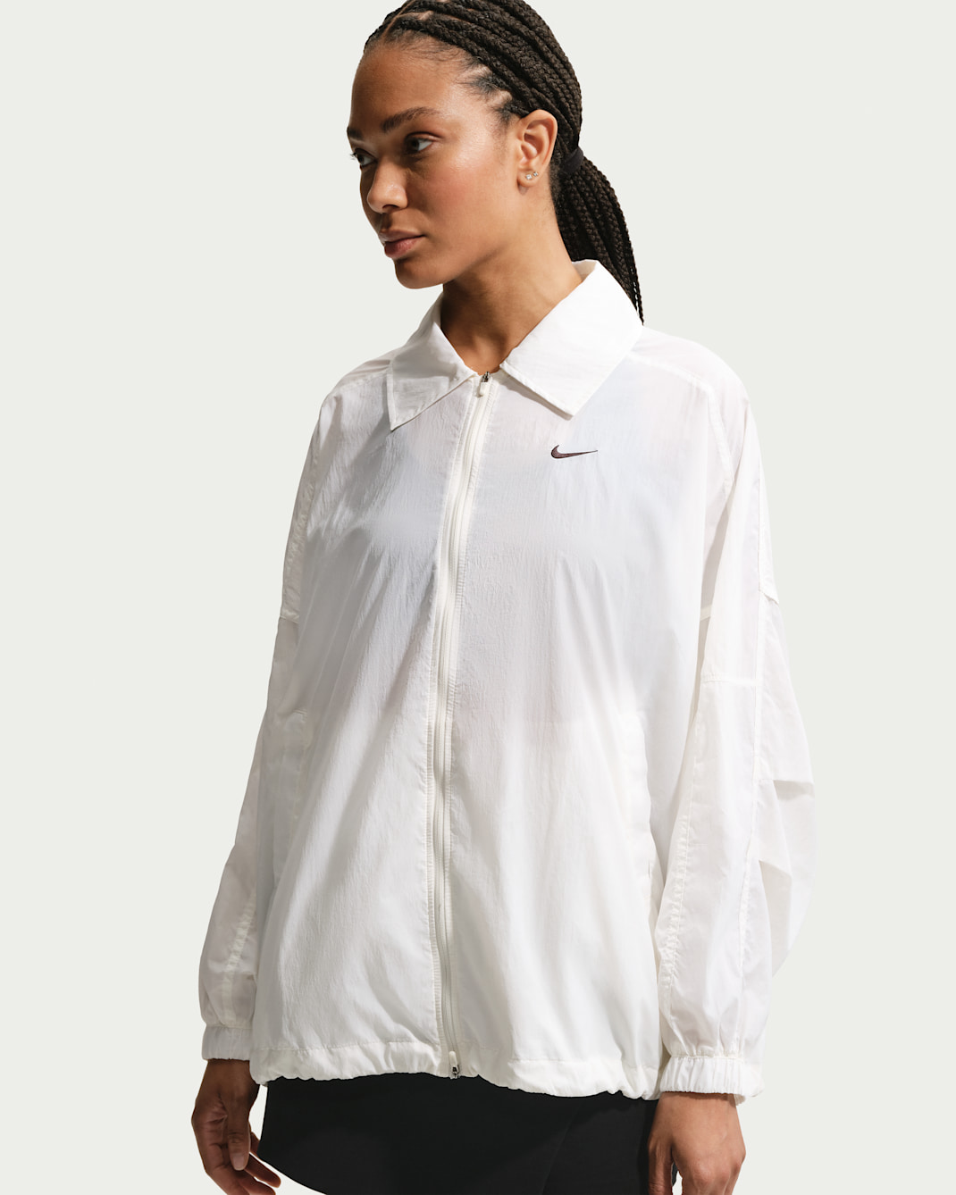 Chamarra ligera con protección UV oversized para mujer Nike Sportswear - Vela/Negro