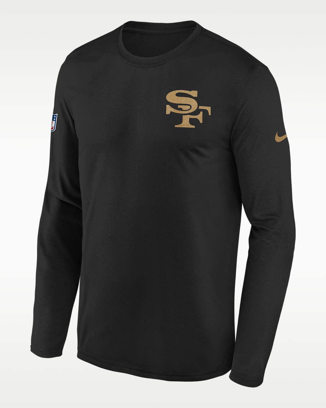 San Francisco 49ers Rivalry Sideline Legend Big Kids' Nike Dri-FIT NFL Long-Sleeve T-Shirt - Black