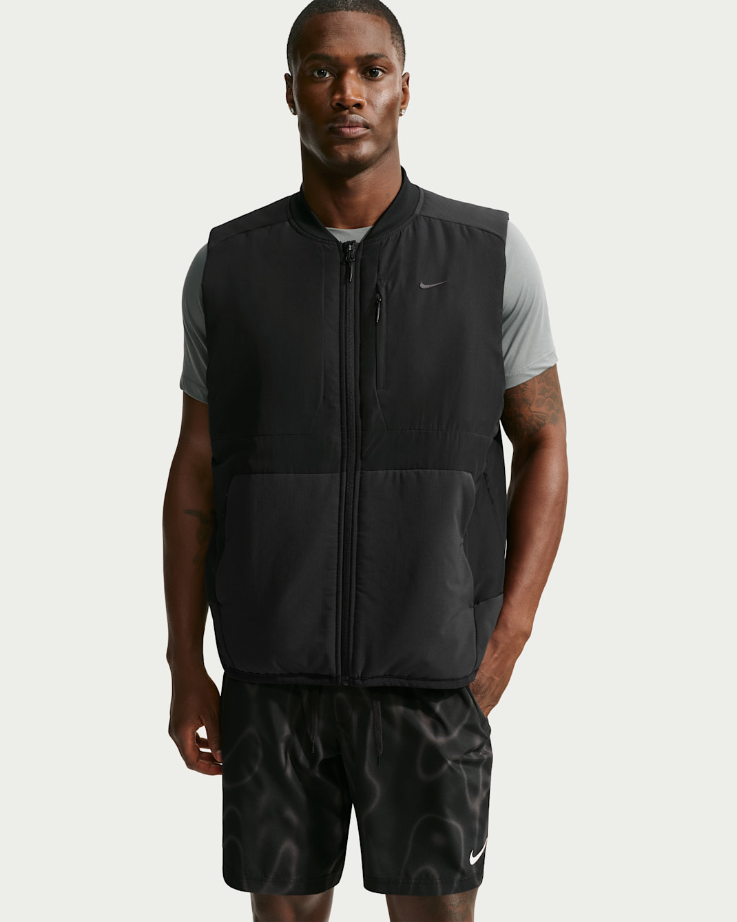 Träningsväst Nike Unlimited Therma-FIT för män - Svart/Svart/Svart