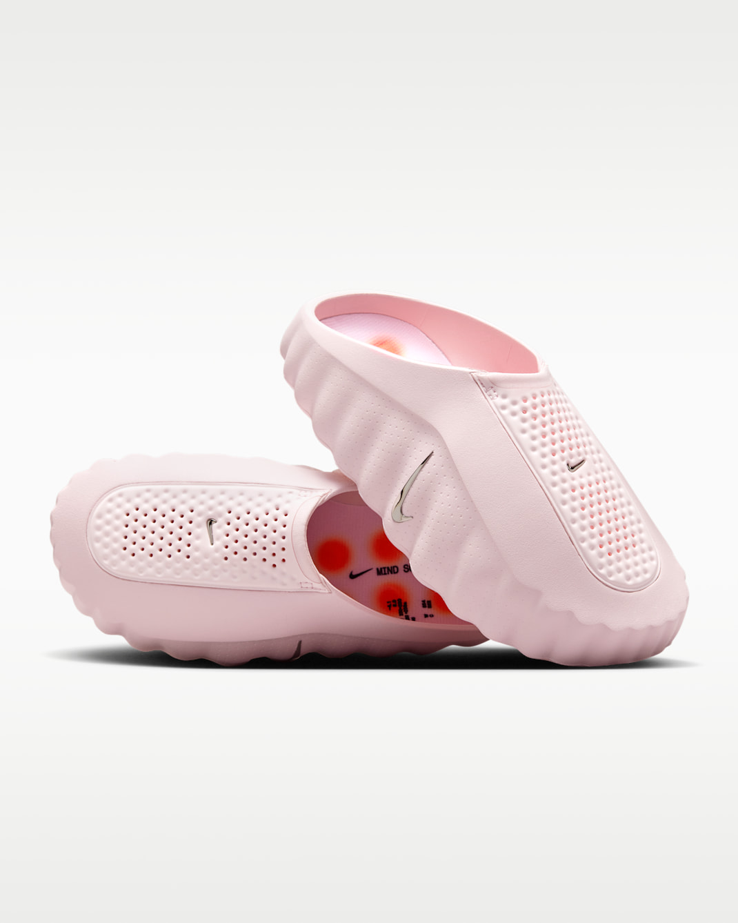 Nike Mind 001 Women's Pregame Mules - Pearl Pink/Hyper Crimson/Black/Chrome