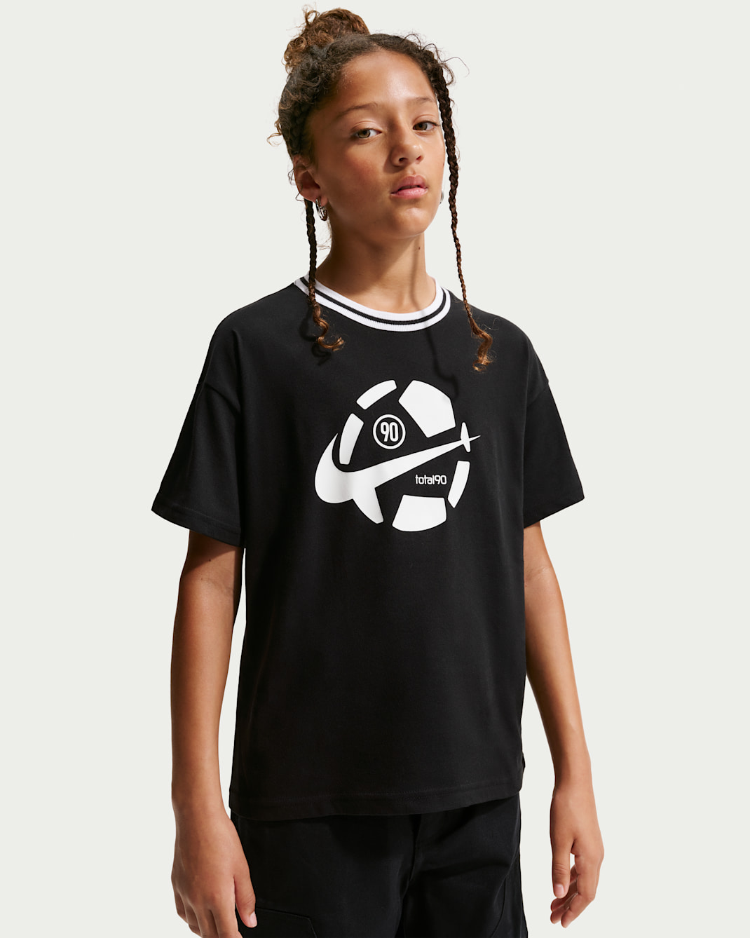 Nike Total 90 Kids' Dri-FIT Global Football T-Shirt - Black