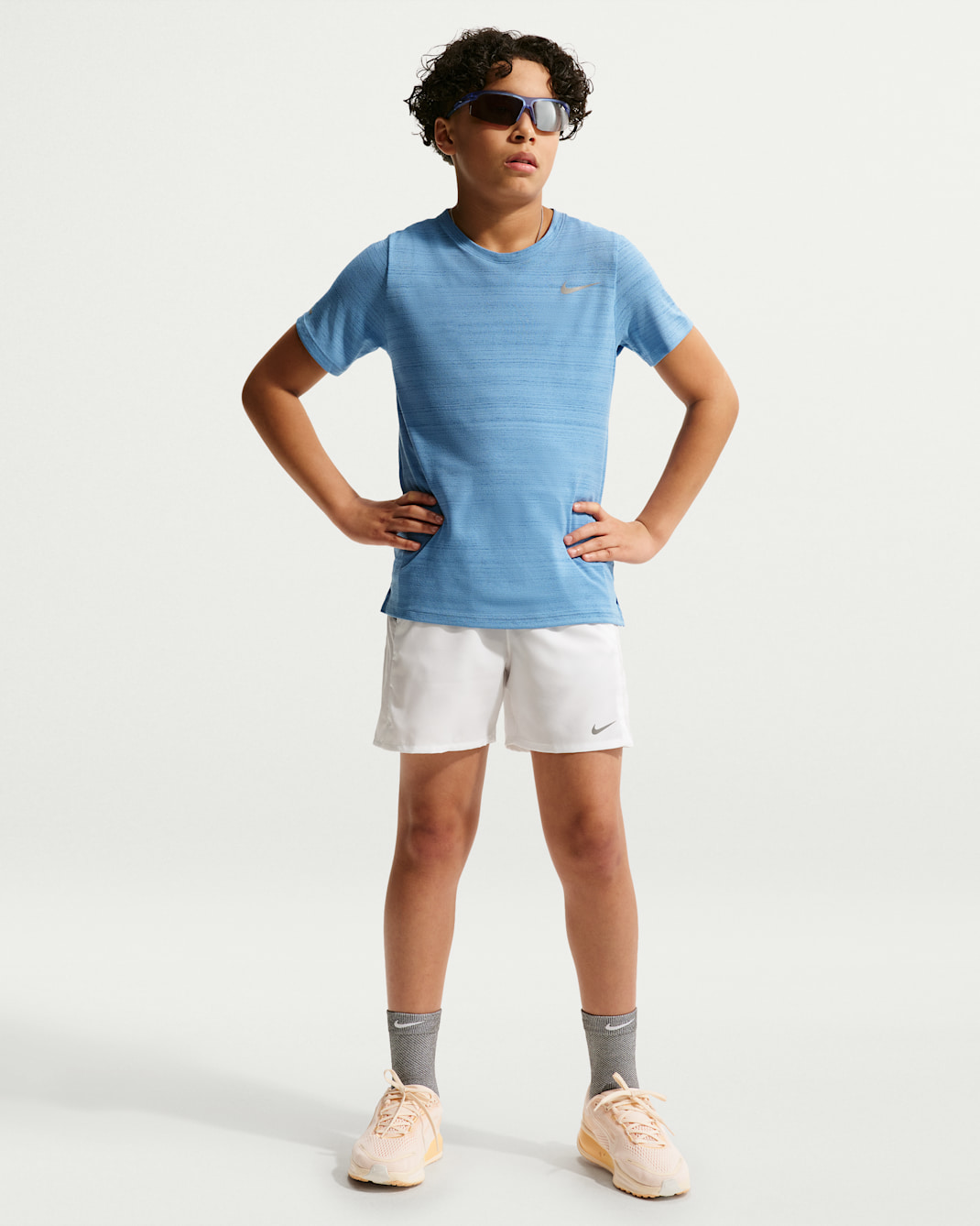 Nike Miler Pantalón corto de entrenamiento Dri-FIT - Niño/a - Blanco/Blanco