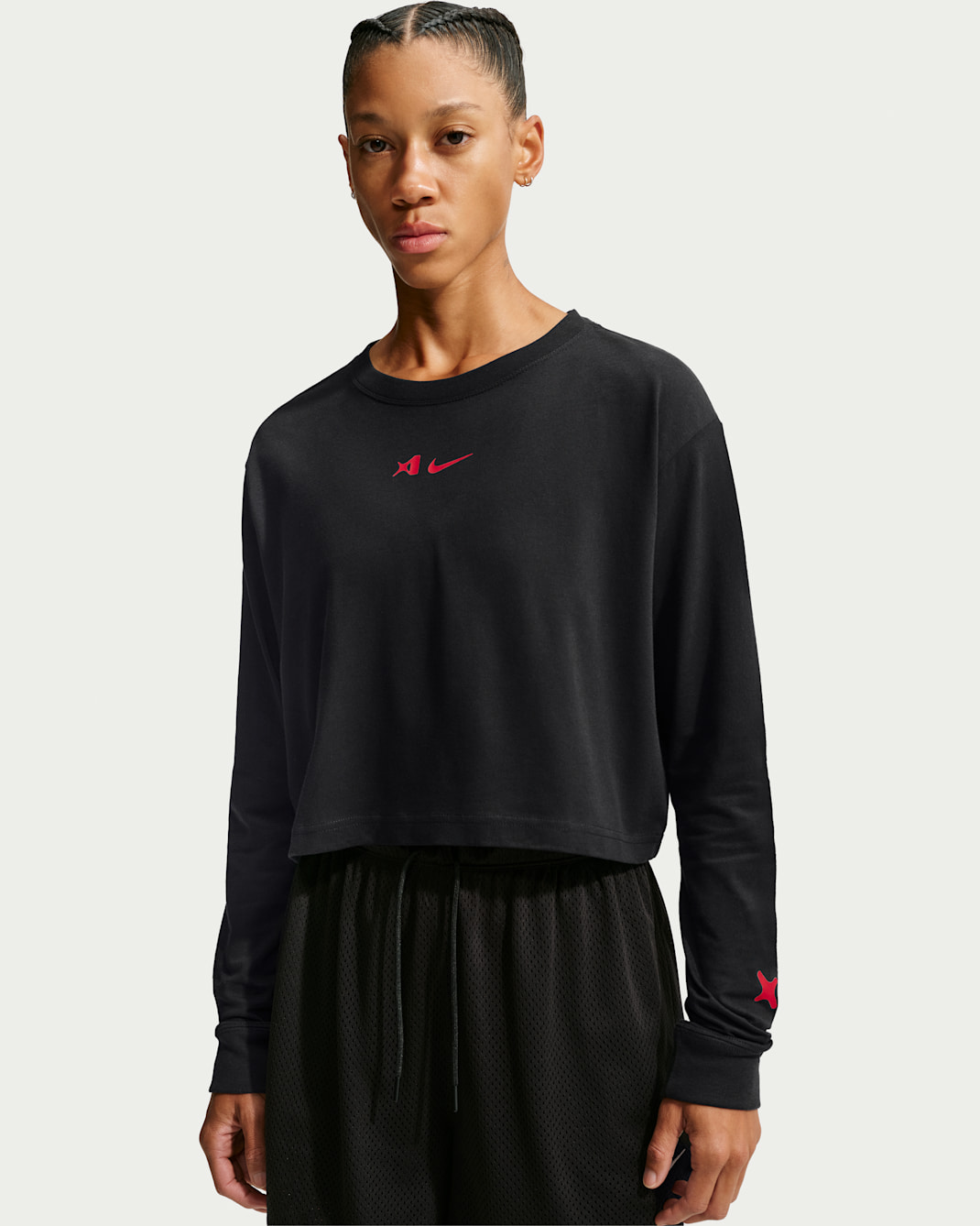 A'ja A'ja Wilson Long-Sleeve Basketball T-Shirt - Black