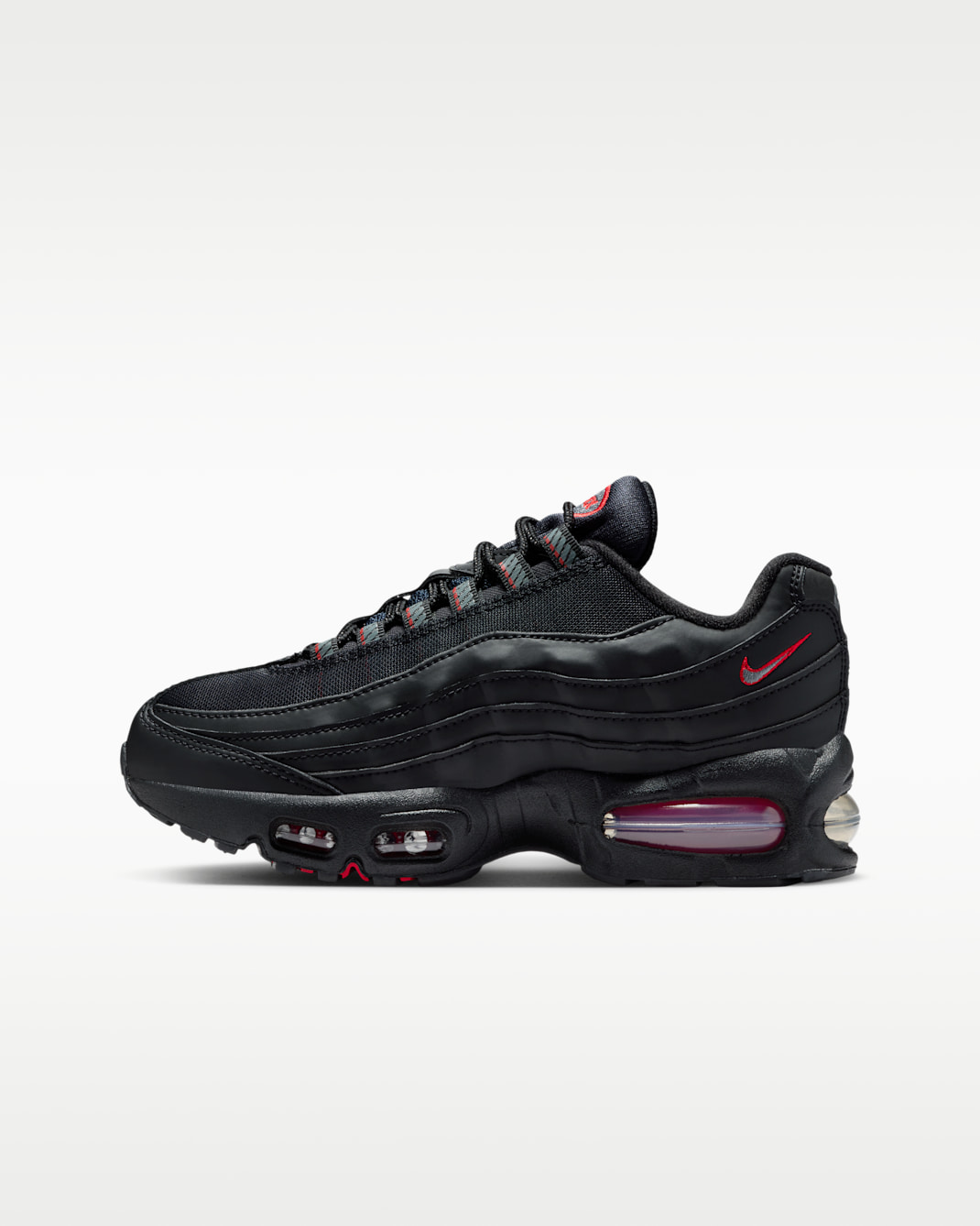 Παπούτσια Nike Air Max 95 για μεγάλα παιδιά - Μαύρο/University Red/Λευκό/Smoke Grey