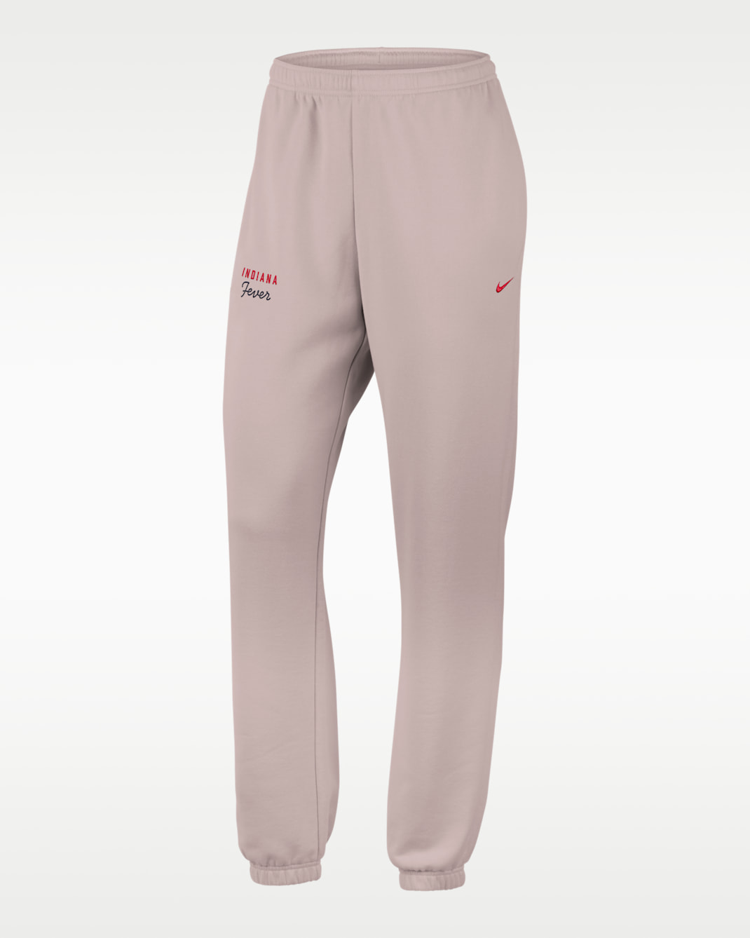 Indiana Fever Women's Nike French Terry Standard Cuffed Pants - Particle Rose/University Red/University Red