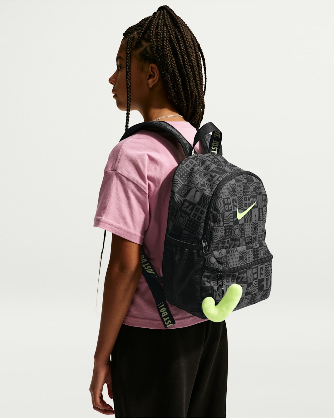 Mini sac à dos Nike JDI pour enfant (11 L) - Noir/Iron Grey/Barely Volt