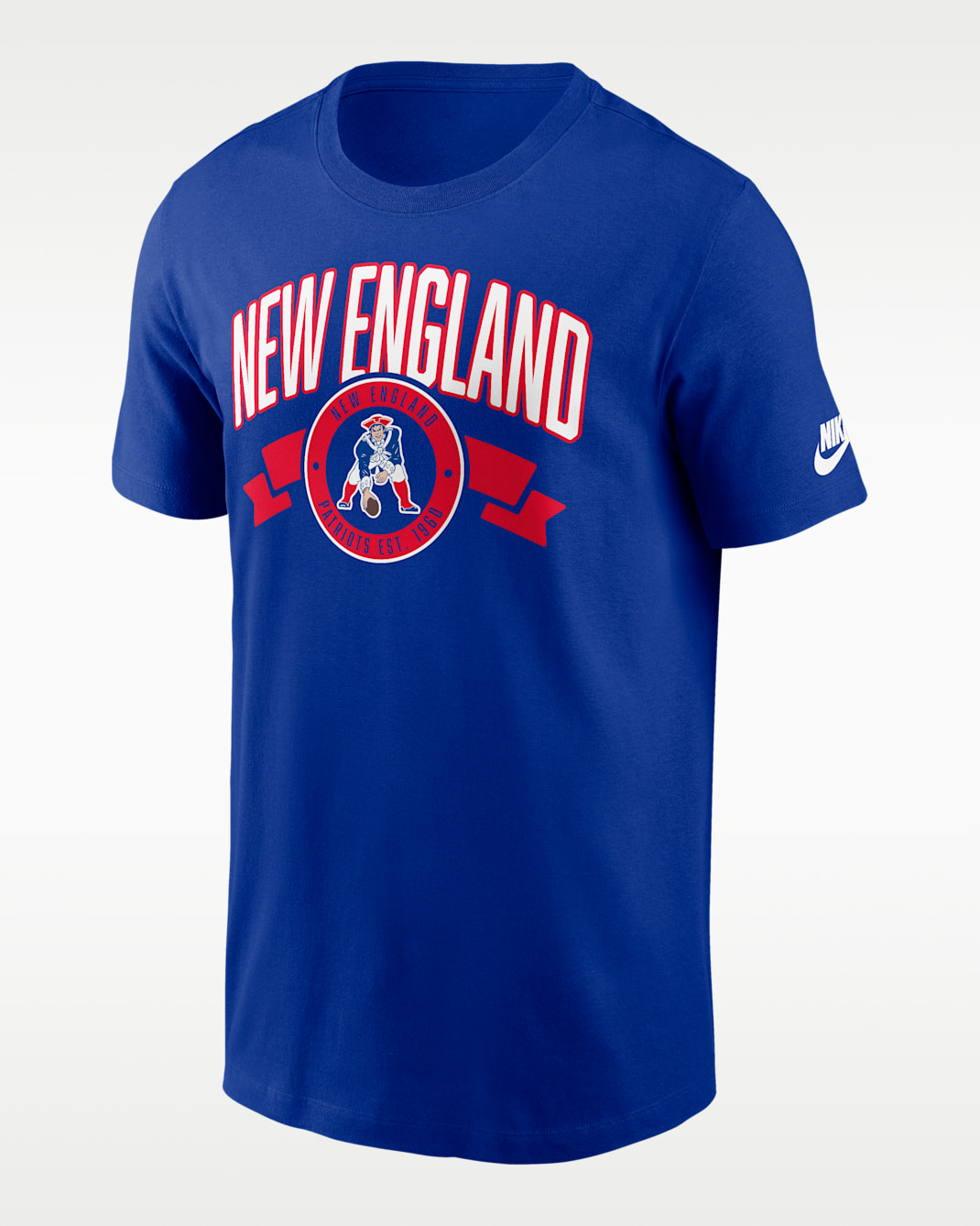 New England Patriots Rewind Front And Back Hit Essential Men's Nike NFL T-Shirt - Royal