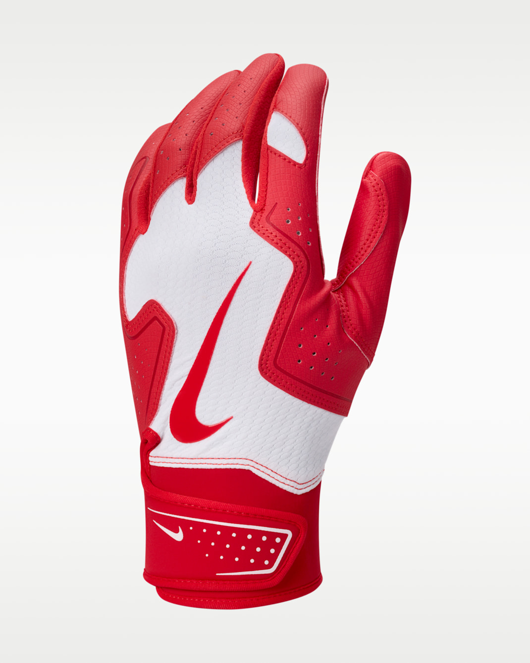 Nike Alpha 2.0 Baseball Batting Gloves - White/University Red/University Red