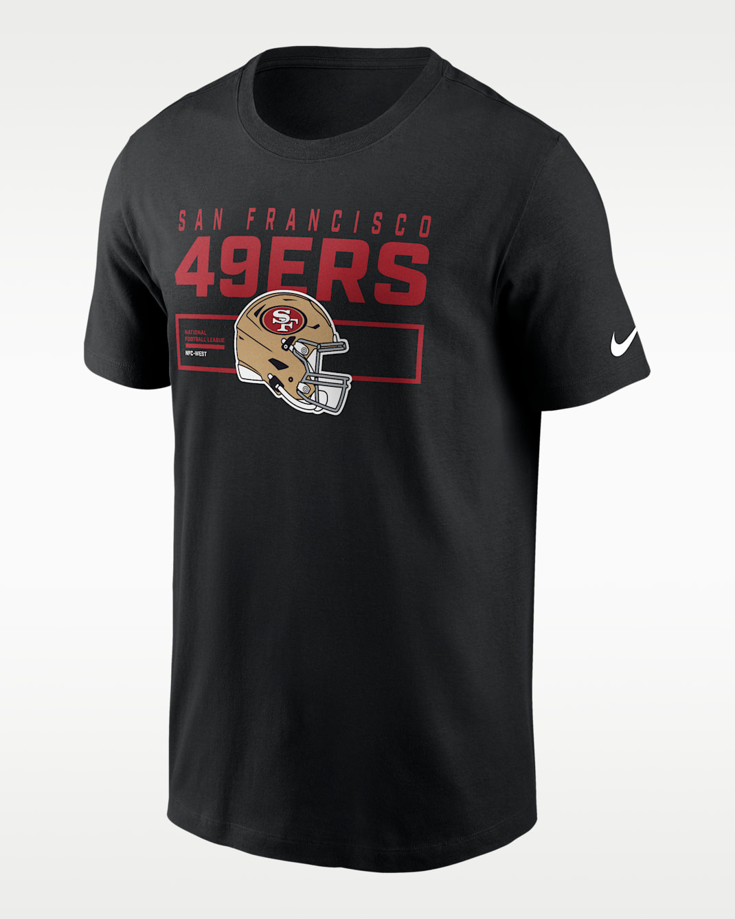 San Francisco 49ers Helmet Essential Men's Nike NFL T-Shirt - Black