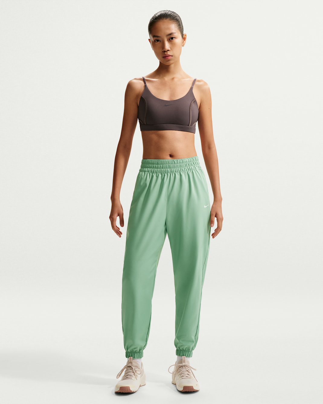 Nike One Women's Dri-FIT High-Waisted 7/8 Joggers - Steam/White