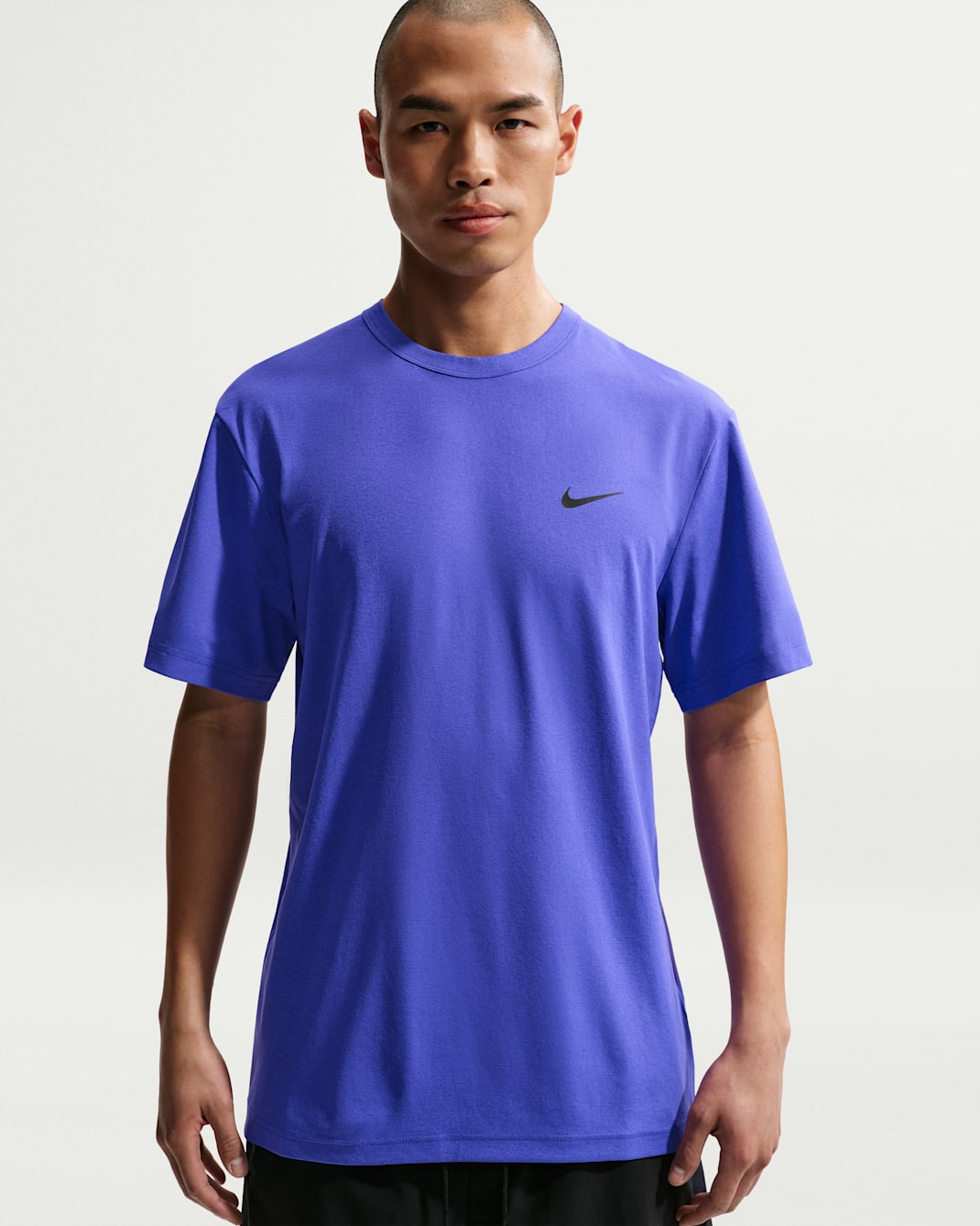 나이키 드라이 핏 UV 하이버스 남성 반팔 피트니스 탑 - 페르시안 바이올렛/블랙