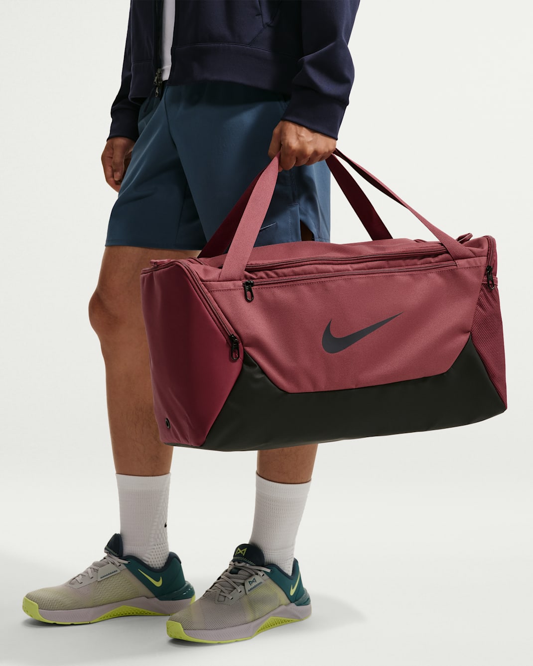 Nike Brasilia Training Duffel Bag (Small, 40L) - Pink Smoke/Black/Gridiron