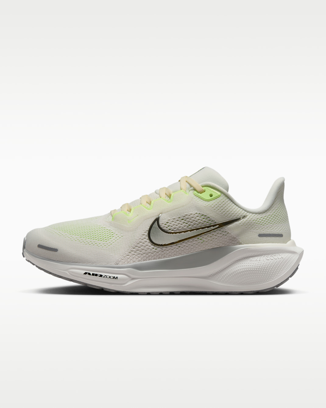 Nike Pegasus 41 Women's Road Running Shoes (Wide) - Sail/Photon Dust/Barely Volt/Metallic Silver