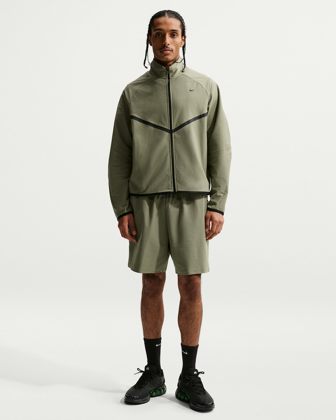Nike Tech Pantalons curts de teixit Knit Dri-FIT Shori - Home - Silver Sage/Negre