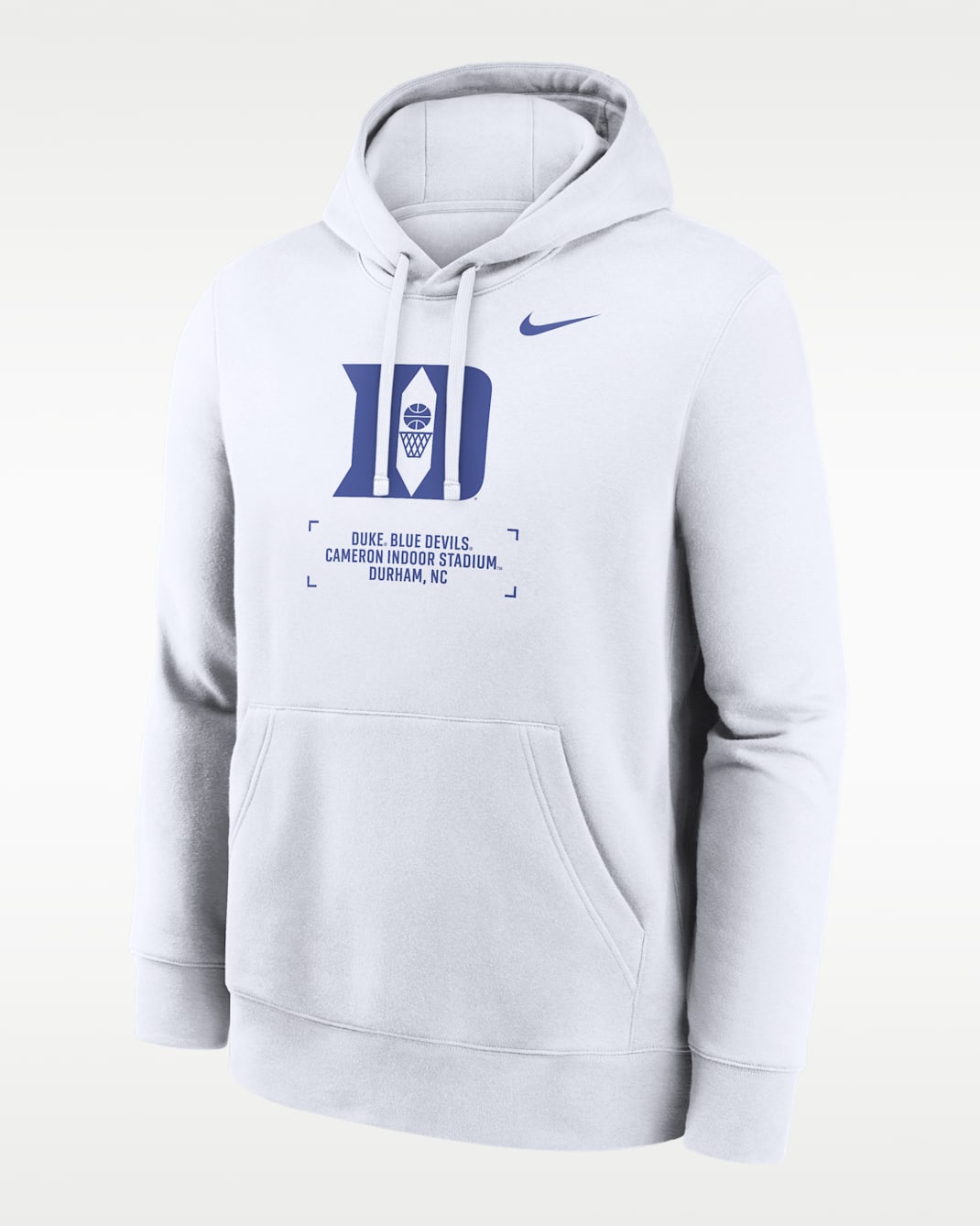 Duke Club Basketball 2-Hit Men's Nike College Pullover Hoodie - White