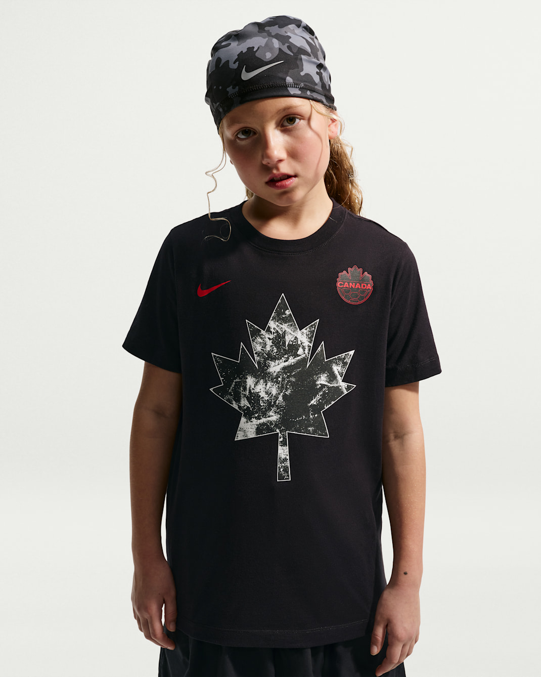 Canada Older Kids' Short-Sleeve T-Shirt - Black