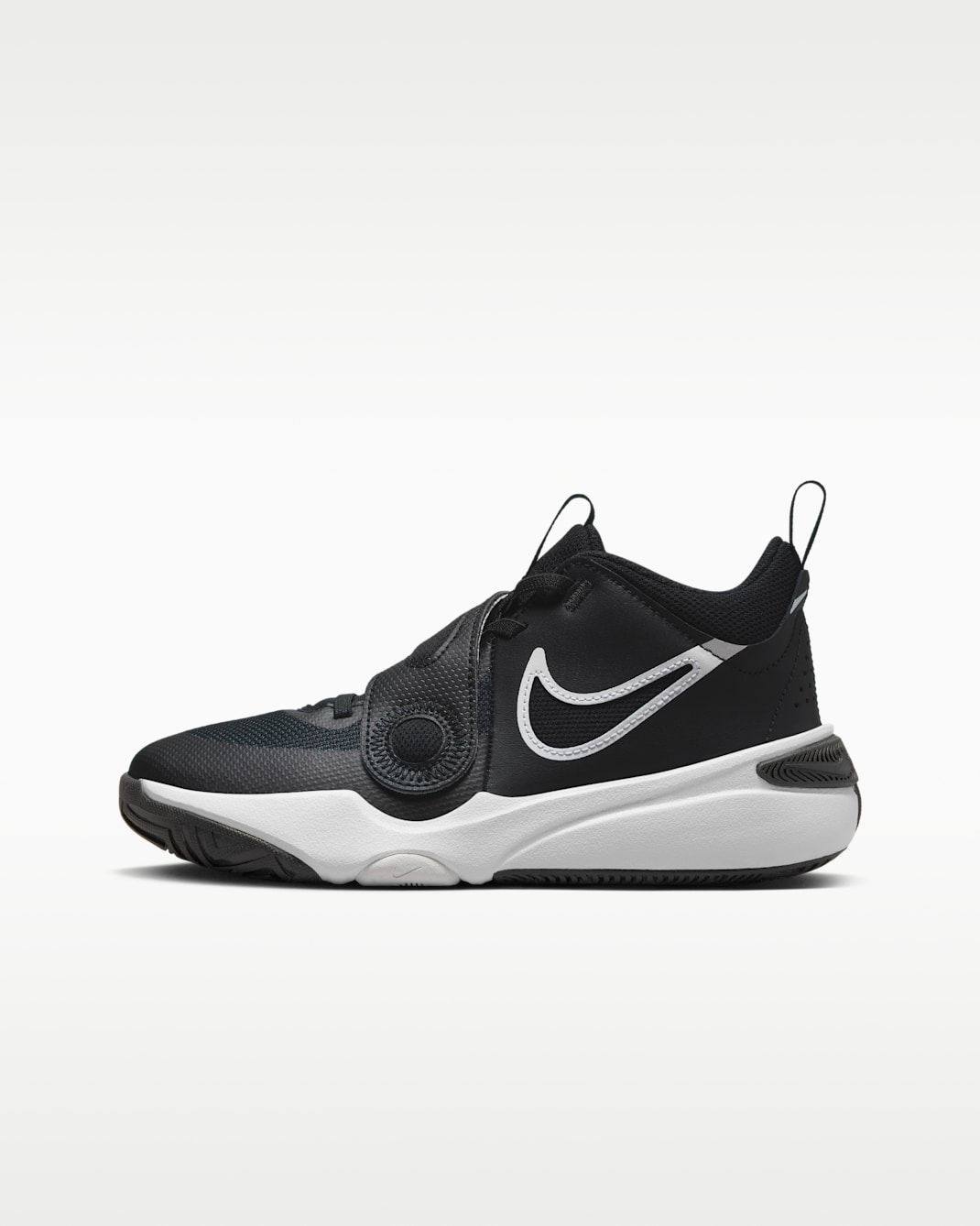 Tenis de básquetbol para niños grandes Nike Team Hustle D 11 - Negro/Blanco