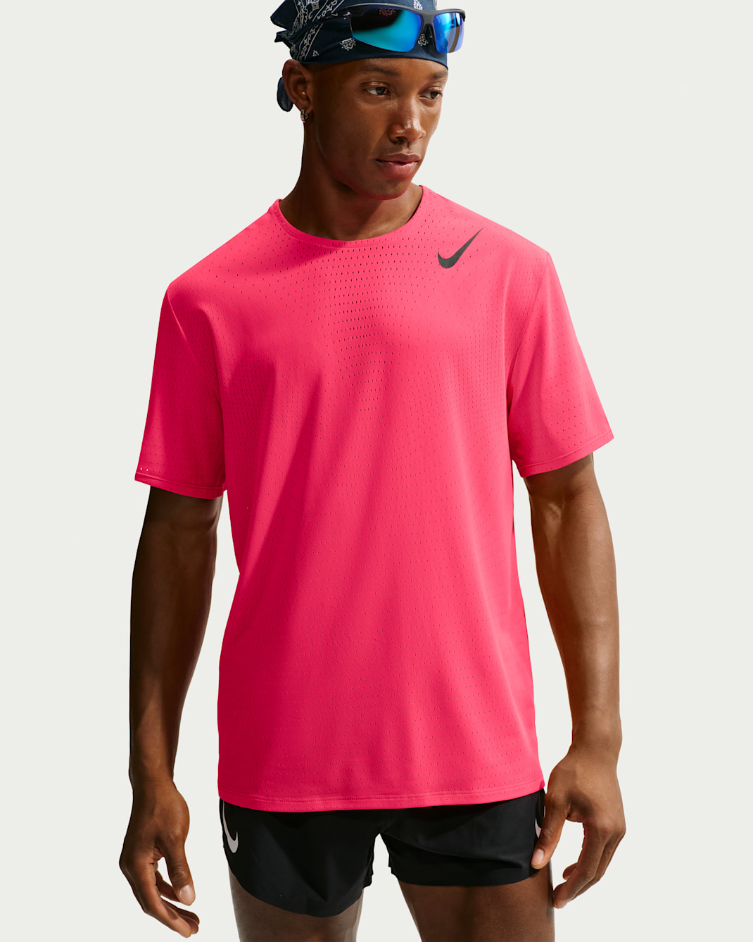 Nike AeroSwift Men's Dri-FIT ADV Short-Sleeve Running Top - Fusion Red/Black