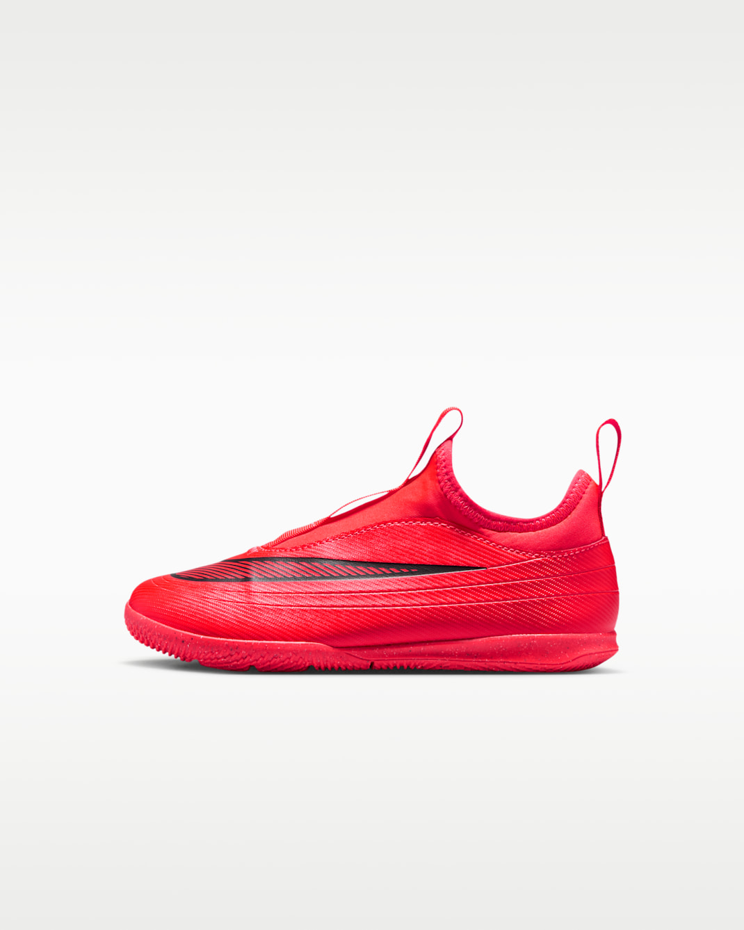 Tacos de futbol para cancha cubierta de corte low para niños de preescolar Nike Jr. Mercurial Vapor 17 Club - Carmesí brillante/Difuso