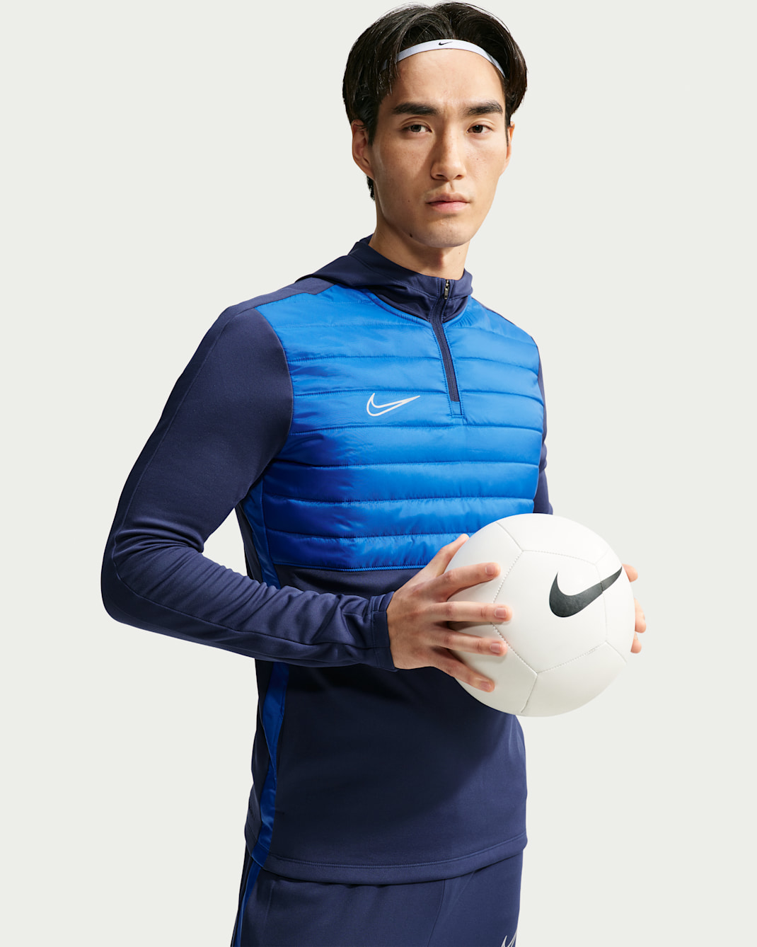 ナイキ アカデミー ウィンター ウォリアー メンズ Therma-FIT サッカー ドリルトップス - ミッドナイトネイビー/ゲームロイヤル