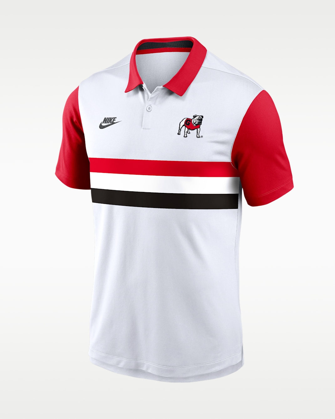Polo universitaria Nike Dri-FIT para hombre Georgia Legacy Vapor - Blanco/Rojo