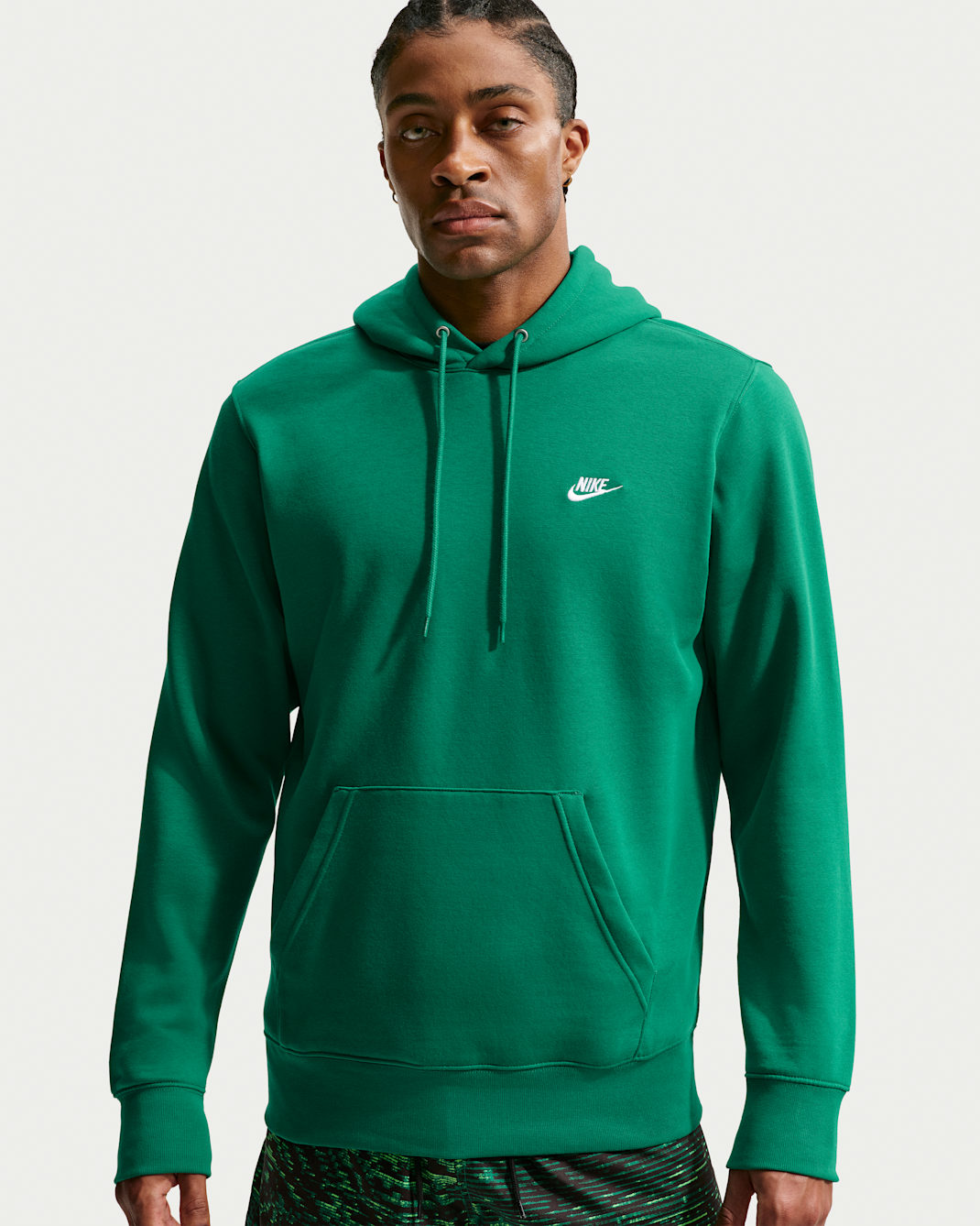 Nike Club Men's Pullover Fleece Hoodie - Malachite/Malachite/White