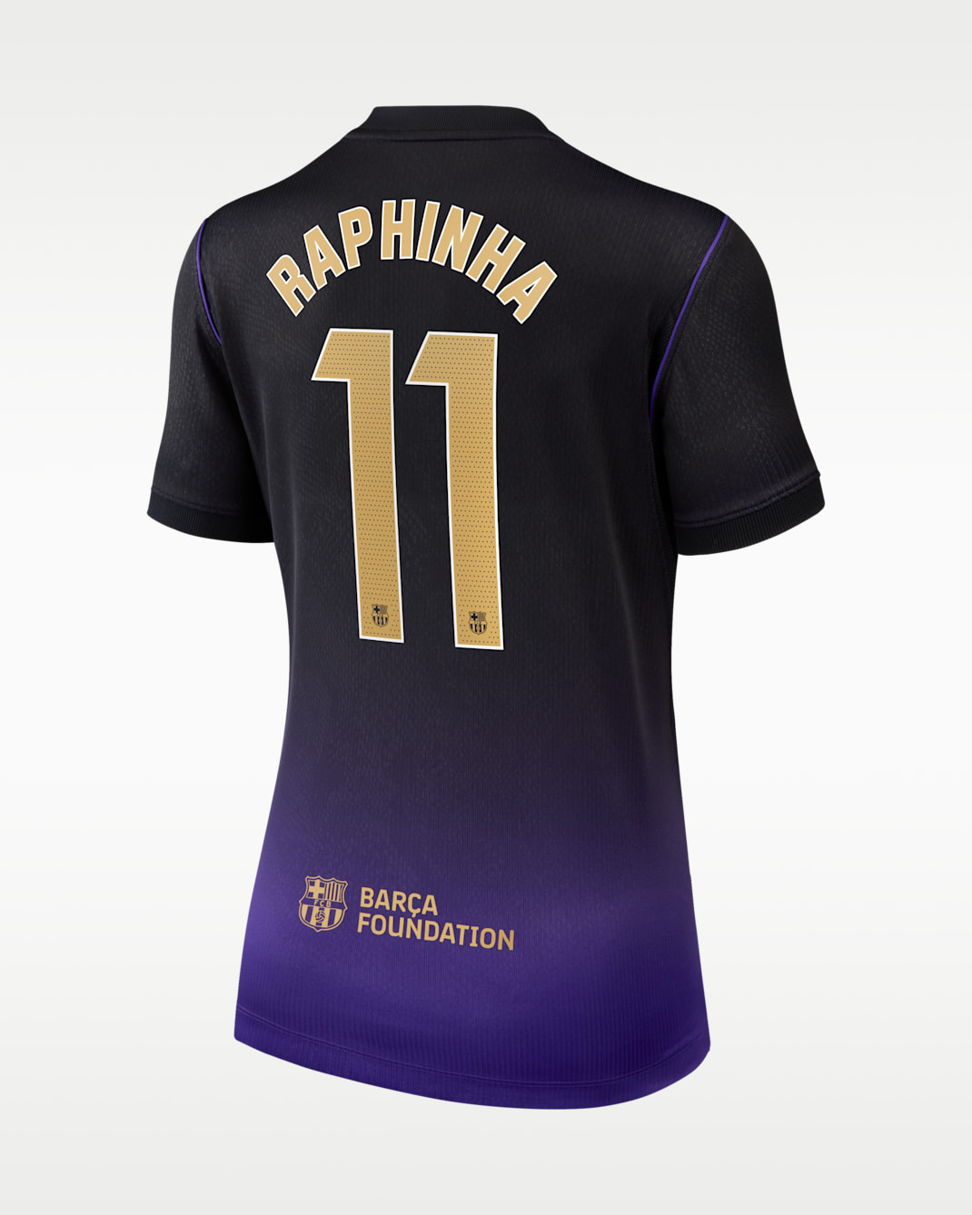Jersey de futbol Nike Dri-FIT del Barcelona visitante 2026/27 Stadium Kobe de Raphinha para mujer - Morado