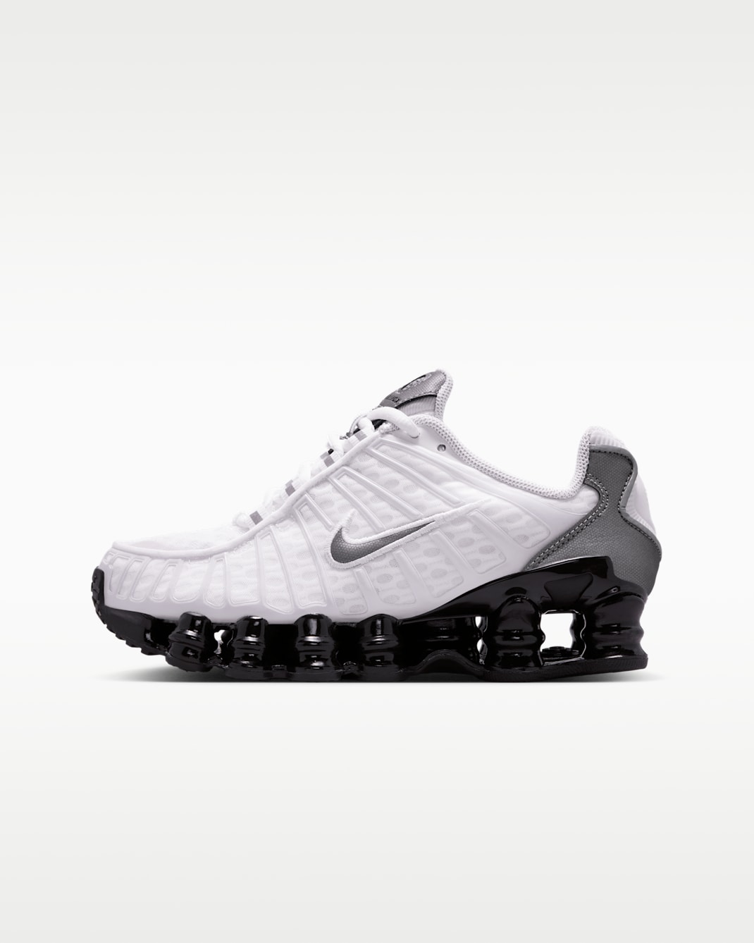 Nike Shox TL Older Kids' Shoes - White/Black/Cool Grey/Metallic Cool Grey