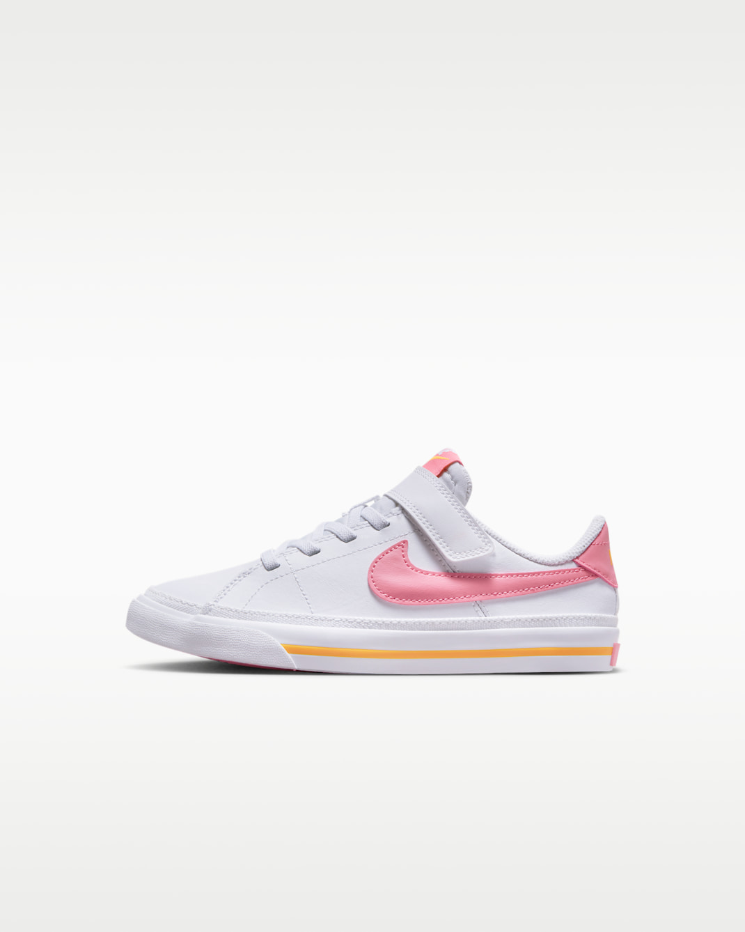 NikeCourt Legacy Younger Kids' Shoes - White/Laser Orange/Coral Chalk
