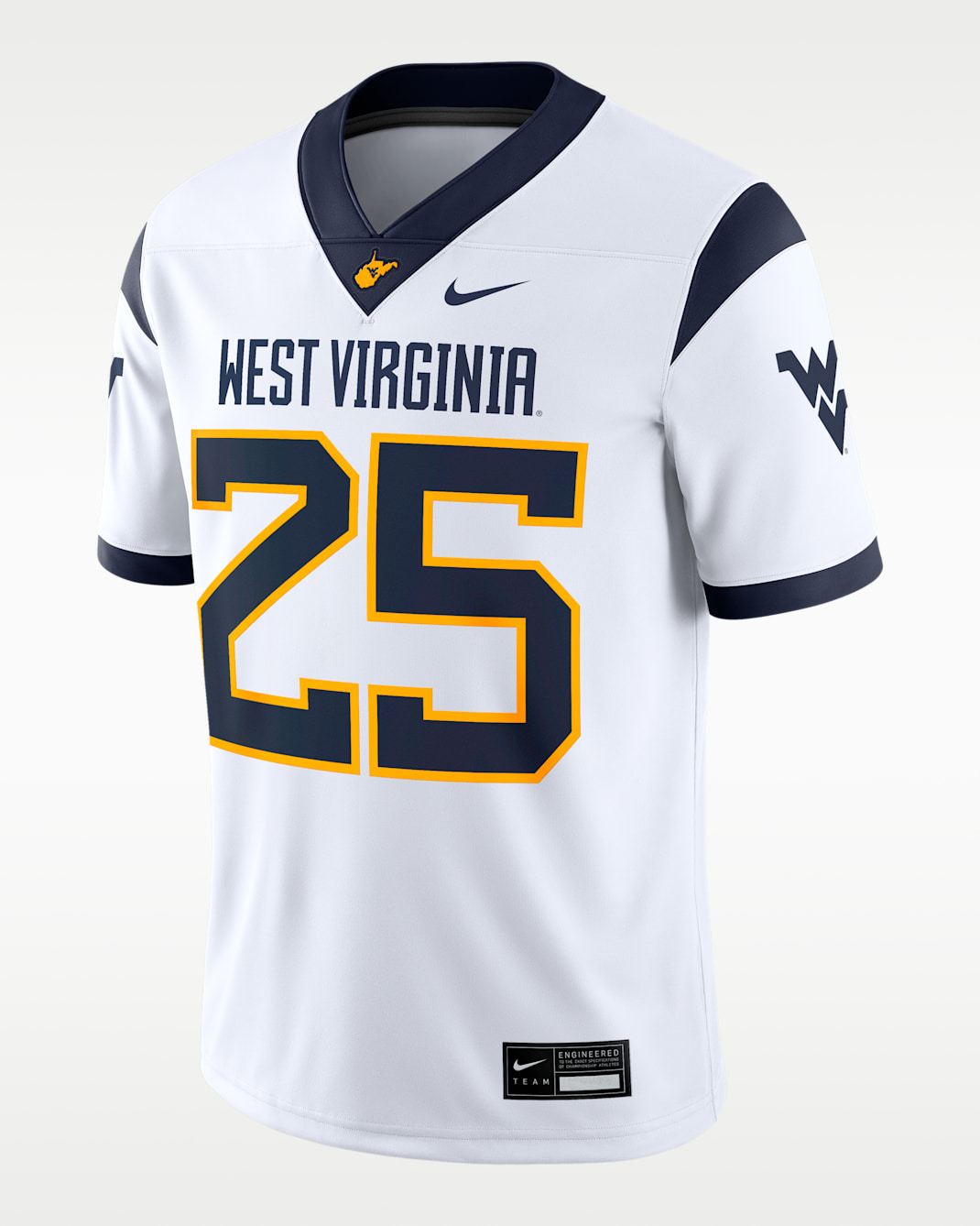 Jersey universitario Nike Dri-FIT Game para hombre West Virginia - Blanco