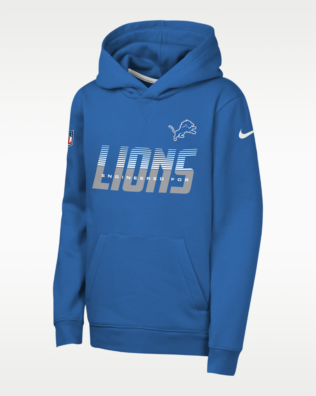 Detroit Lions Sideline Big Kids' Nike NFL Pullover Hoodie - Blue