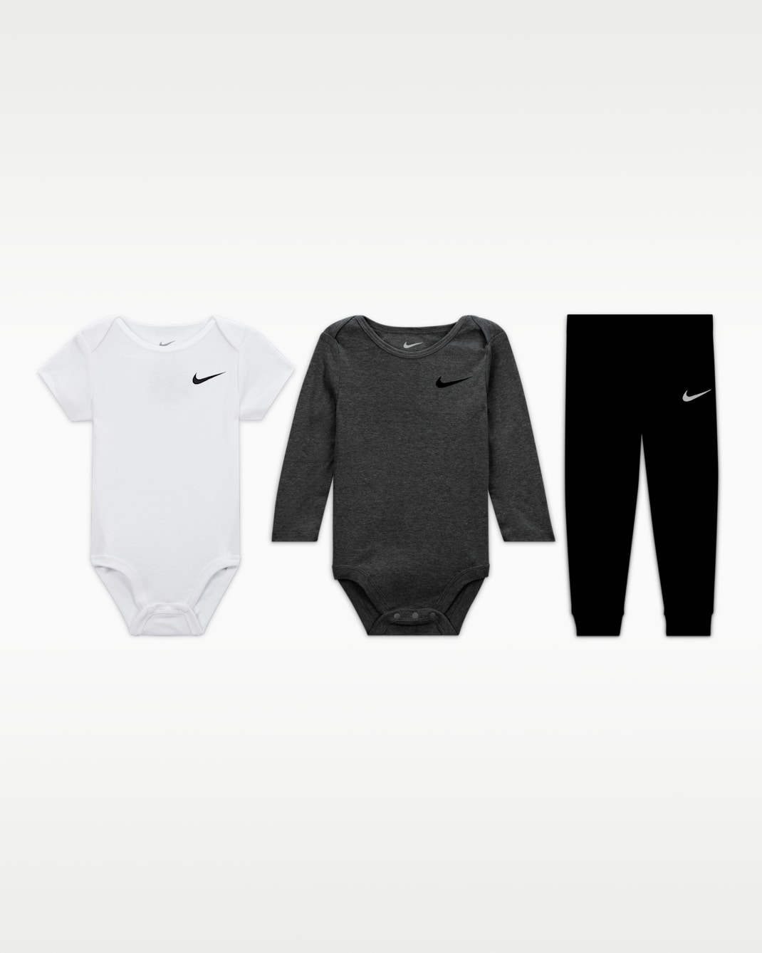 Nike Baby Essentials Baby (6-12M) 3-Piece Bodysuit and Pants Set - Black