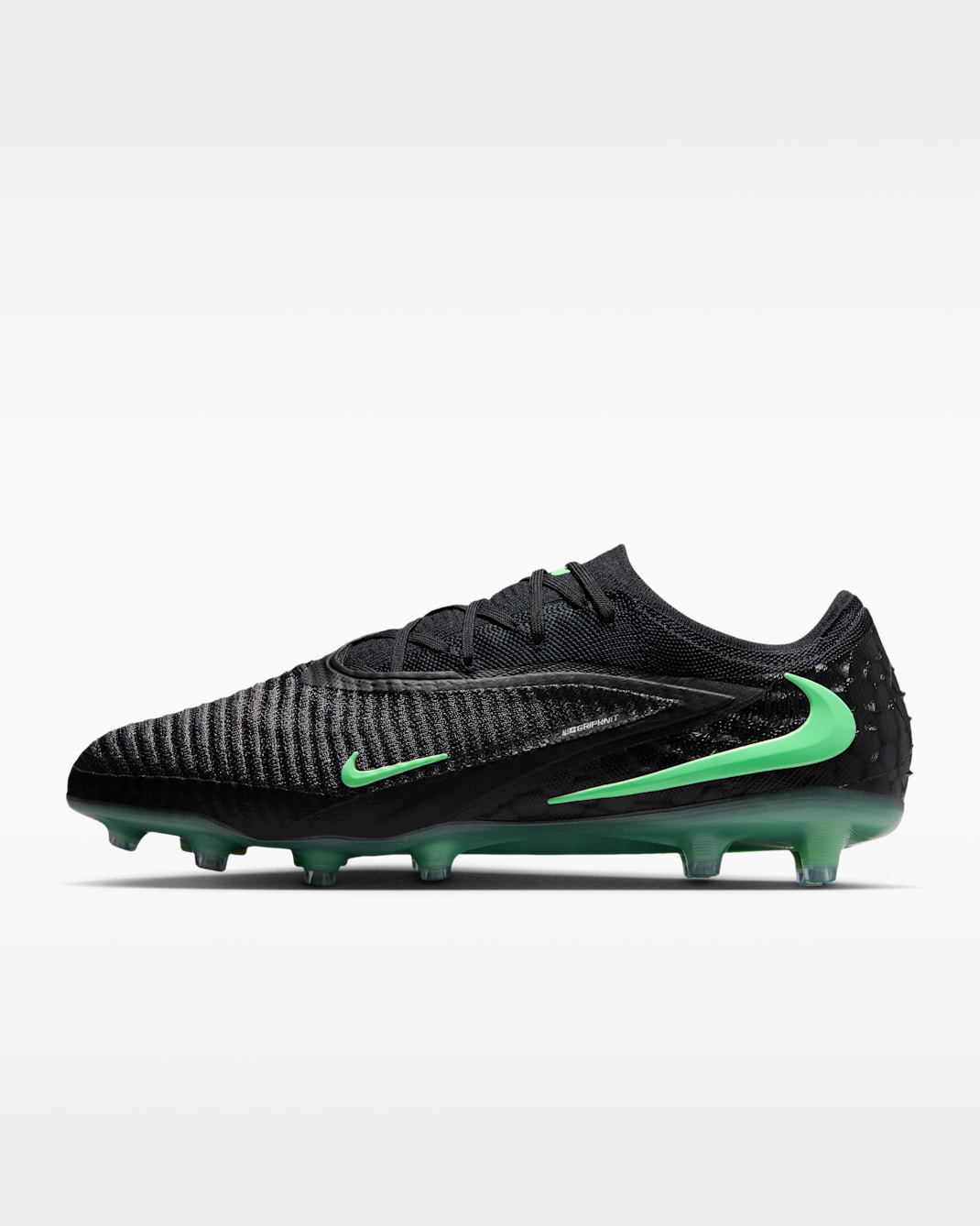 Nike Phantom 6 Low Elite Artificial-Grass Football Boot - Black/Black/Illusion Green