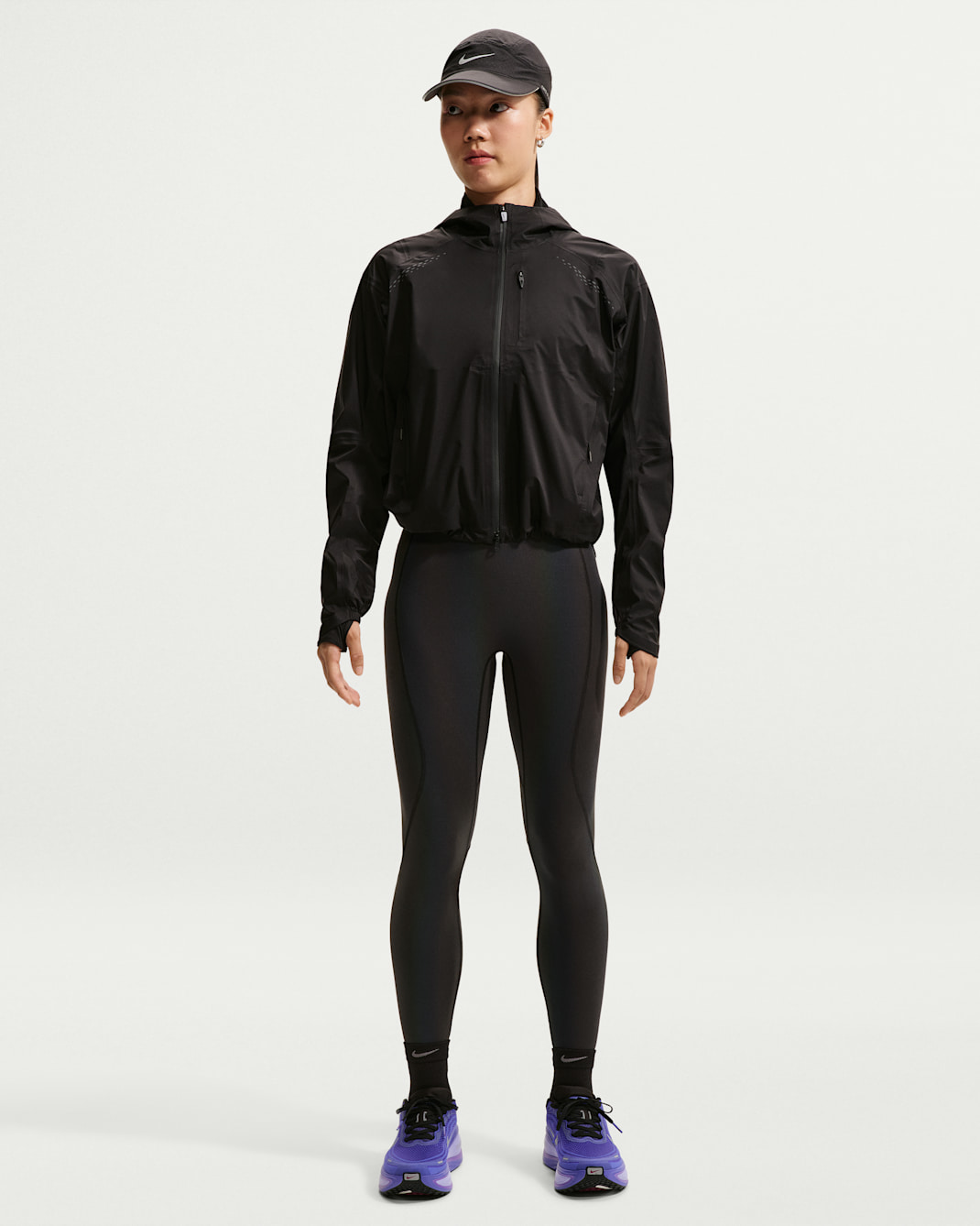 NikeLab | Running Flash Women's High-Waisted Leggings with No Front Seam - Rainbow/Black