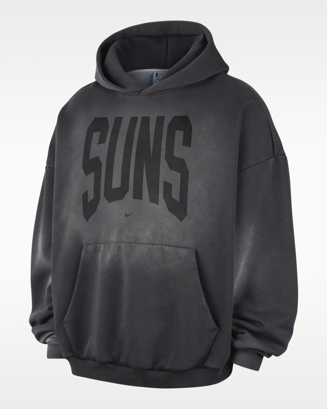 Sudadera con gorro sin cierre de básquetbol de tejido Fleece Therma-FIT para hombre Phoenix Suns Standard Issue - Carbón oscuro/Blanco