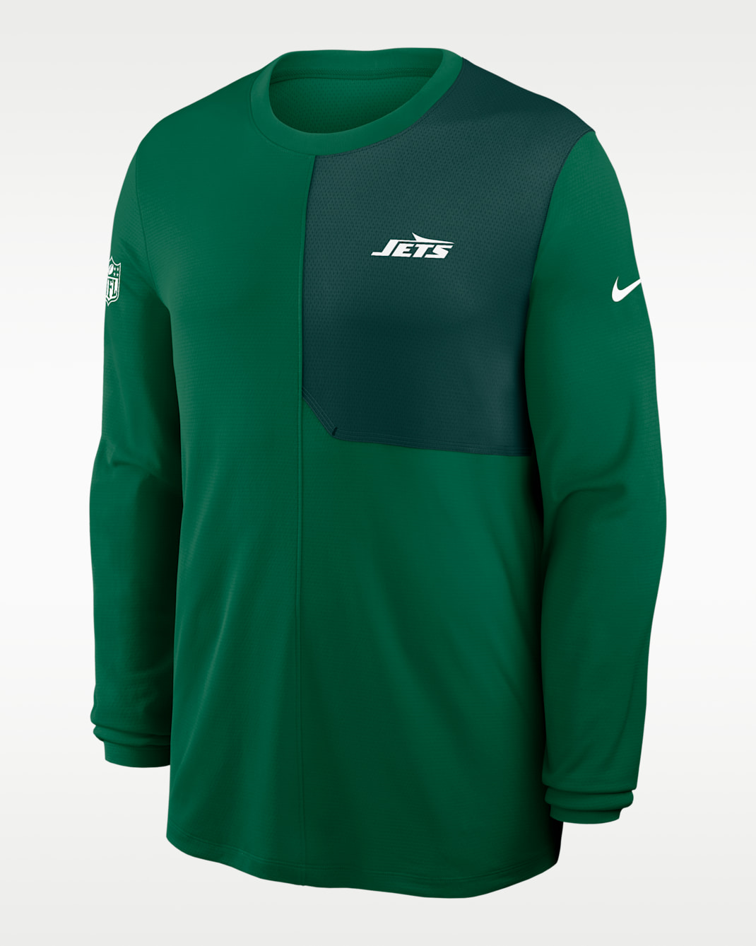 New York Jets Sideline Coach Men's Nike Dri-FIT NFL Long-Sleeve Top - Green