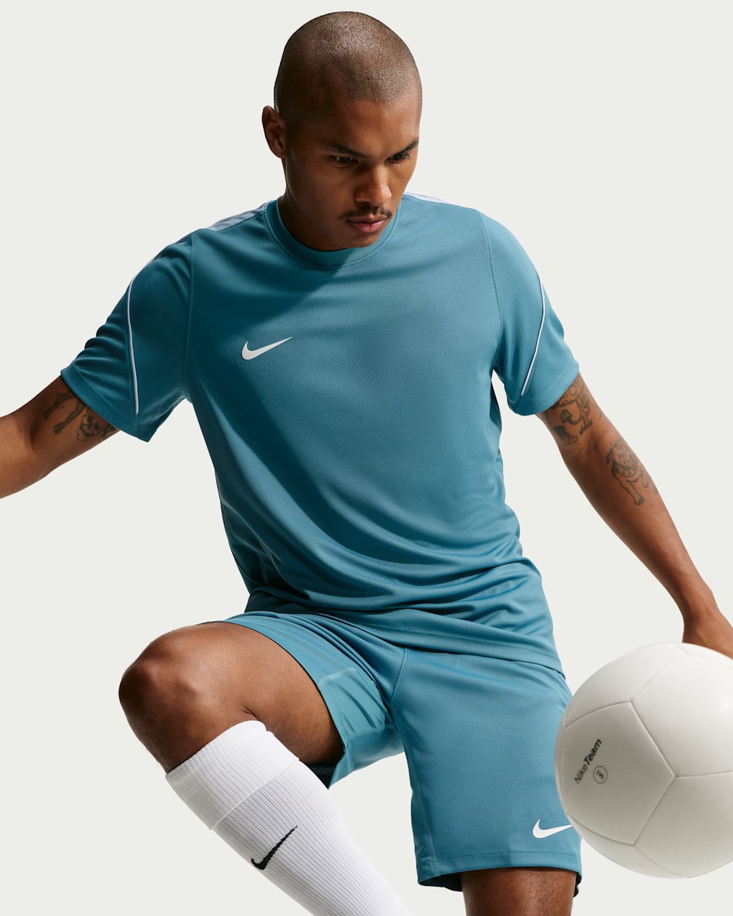 Nike Strike Men's Dri-FIT Short-Sleeve Soccer Top - Smokey Blue/Light Armory Blue/White/White