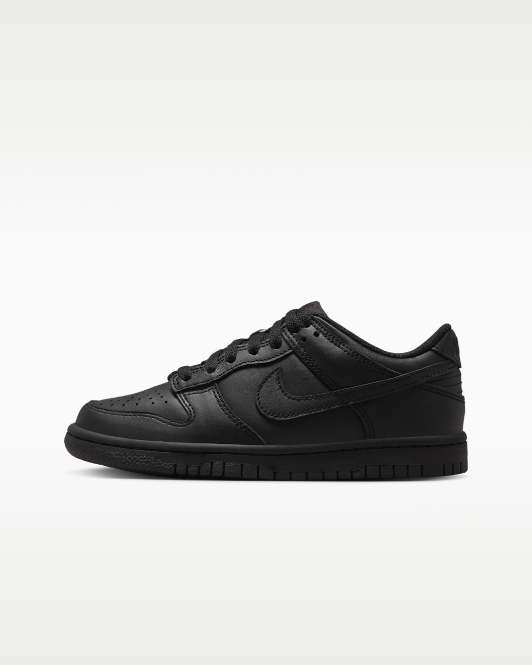 Nike Dunk Low Big Kids' Shoes - Black/Black/Black