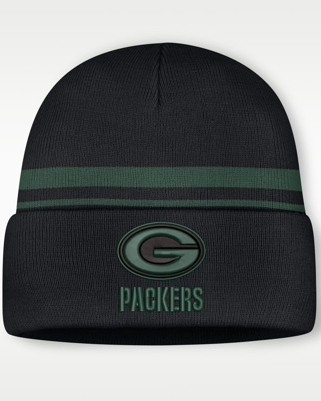Gorro con dobladillo de la NFL Nike para hombre Green Bay Packers Primetime Utility - Negro
