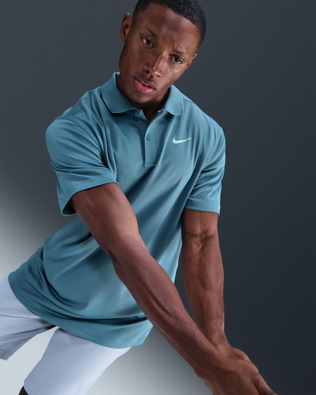 Nike Dri-FIT Victory Men's Golf Polo - Smoky Blue/Mint Foam