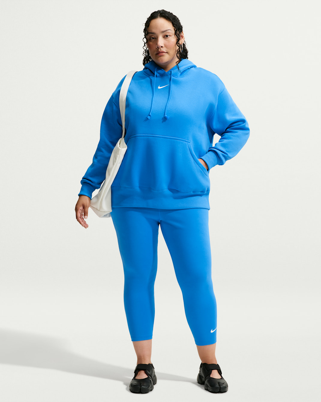 Nike Sportswear Classic Women's High-Waisted 7/8 Leggings (Plus Size) - Light Photo Blue/Sail