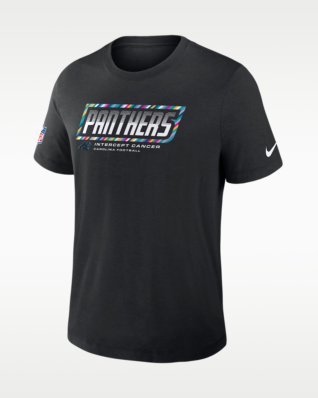 Playera Nike Dri-FIT de la NFL para hombre Carolina Panthers Crucial Catch Sideline - Negro