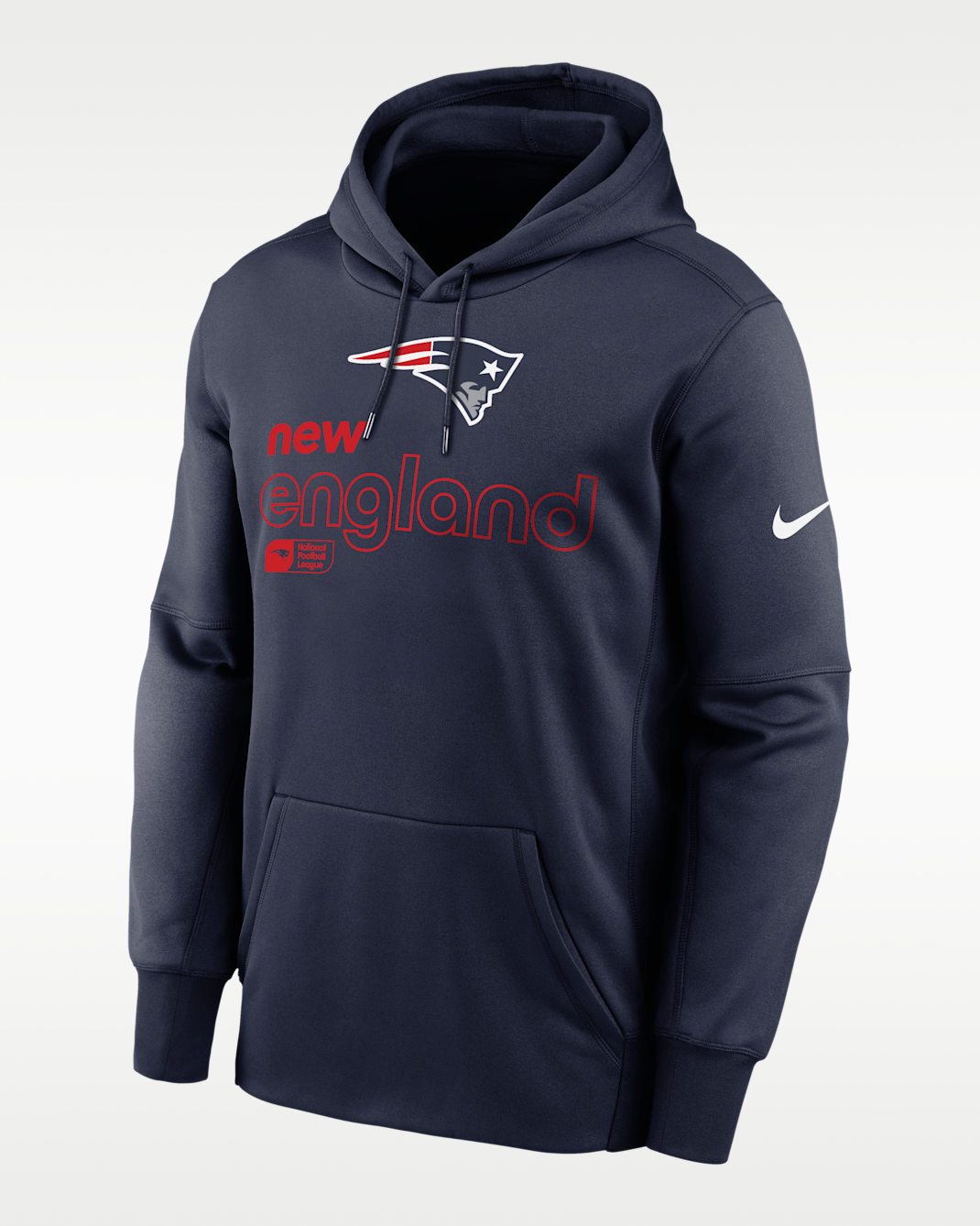 Sudadera con gorro sin cierre Nike Therma de la NFL para hombre New England Patriots - Azul marino